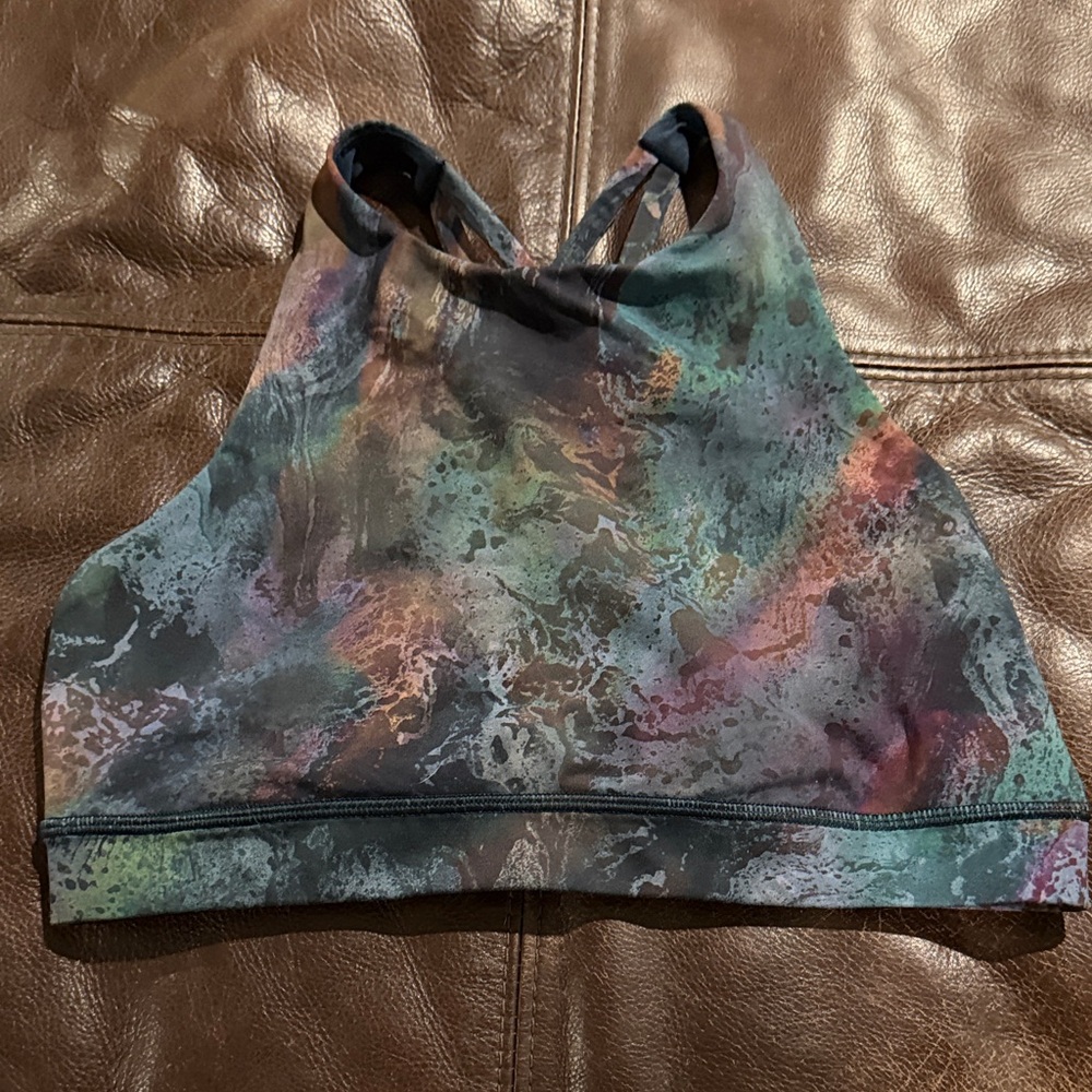 Lululemon Athletica Navy and Multicolor Sports Bra